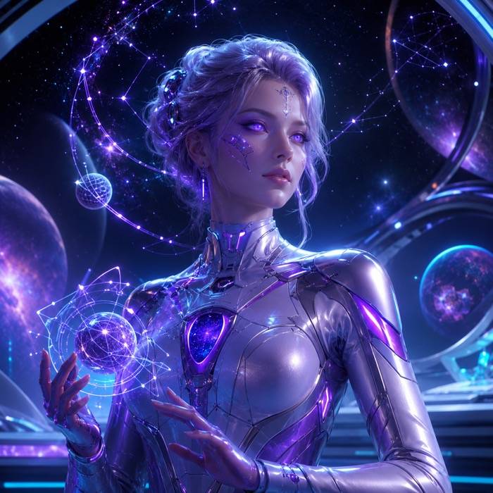 Dr. Lumen — example sci-fi npc from the random character generator